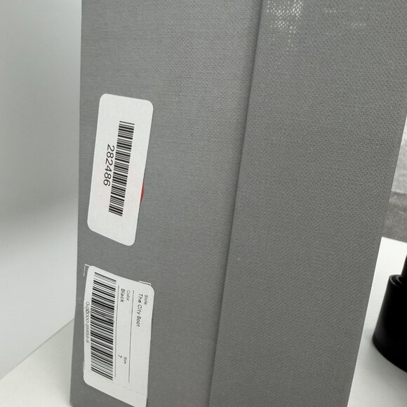 Everlane The City Boot in Black Leather sz 7 Women's Side Zip Block Heel Ankle - Picture 8 of 8